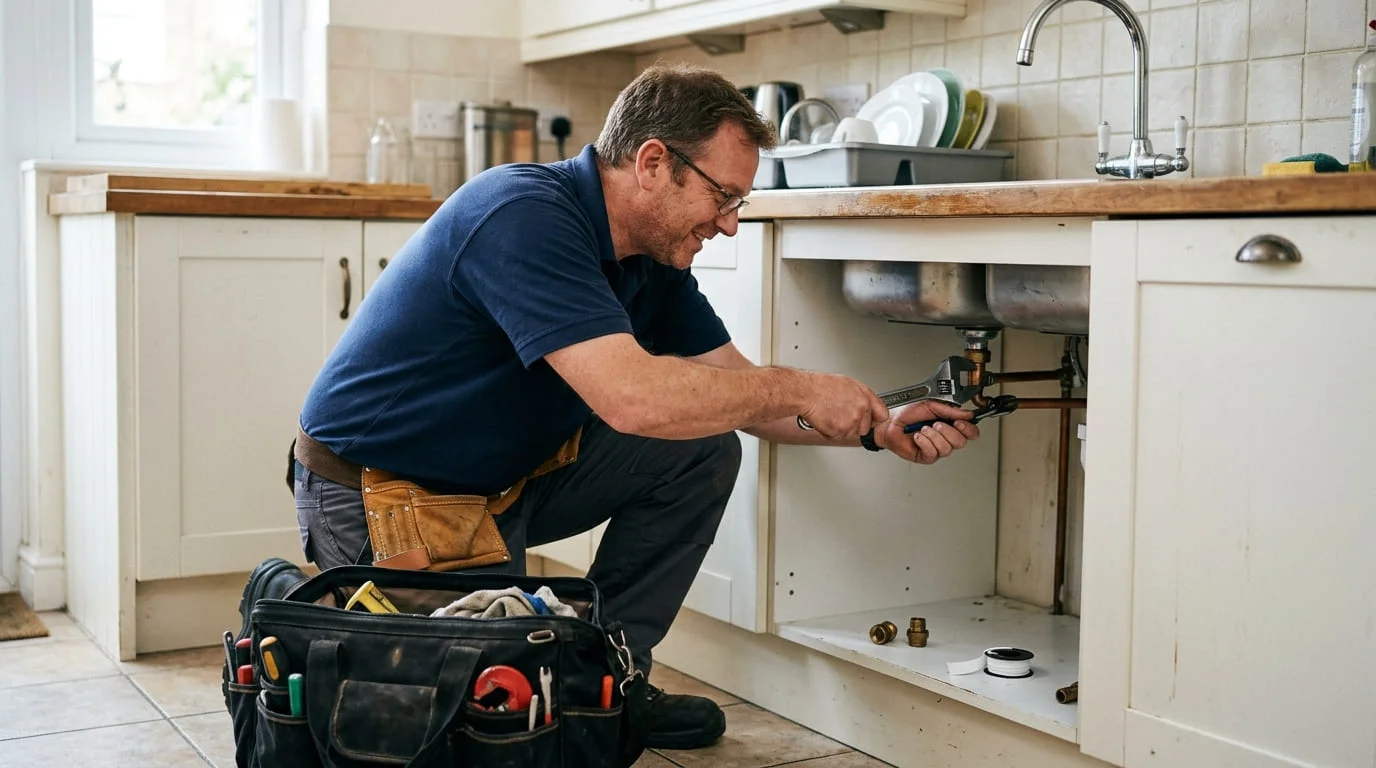 Residential plumbing repair work on a Dublin GA home